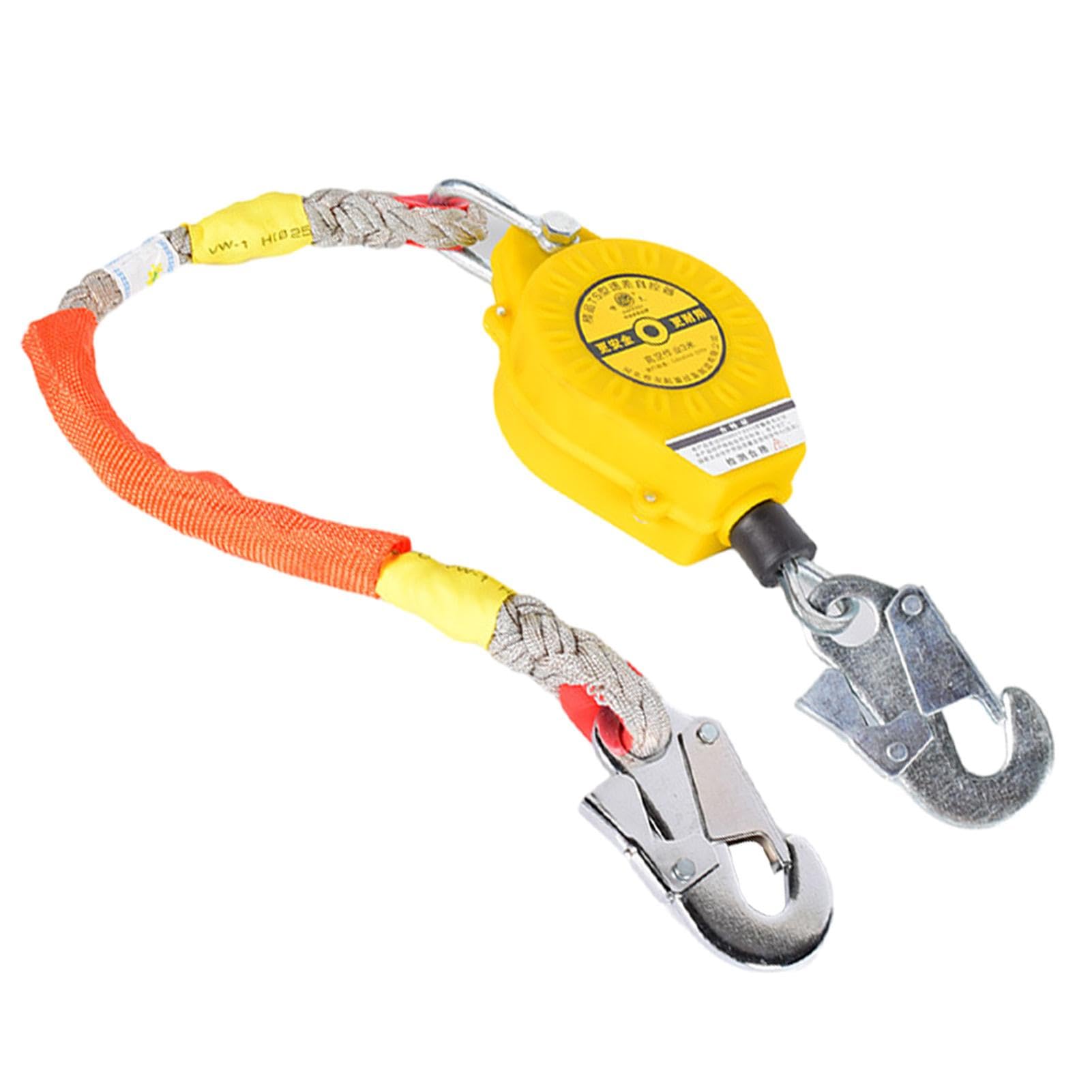 Fall Arrester - Self-Locking Fall Protection Rope, Automatic Retractable Safety Lifeline Rope | Retractable Safety Lanyard, Heavy-Duty Safety Blocks with Anti-Rotation Steel Wire Rope for Outdoor Safe