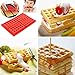 Waffle Mold Silicone Waffle Mold 4 Cavities Waffle Mold Silicone Waffle Maker Baking Tray Mold for Waffle Cake Chocolate Craft Candy Soap Baking,Square,2 Pack