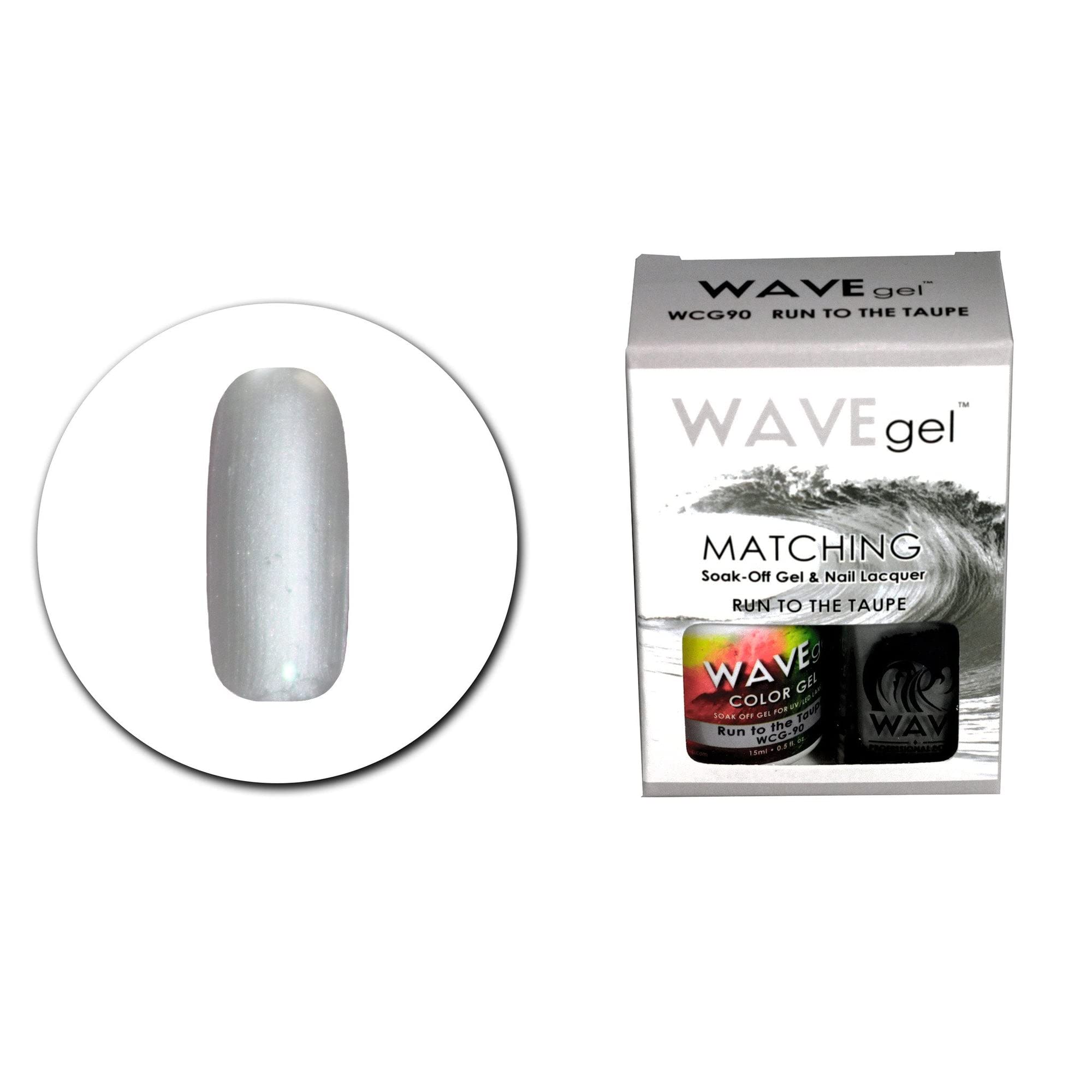 WAVEGEL Soak-0ff Gel & Nail Lacquer Matching Duo Set - Run To The Taupe - WCG90-90 I 0.5 Oz