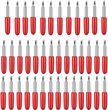Elefama 40PCS Blades for Explore Air 2 / Air 3 / Make3 / Maker/Explore 3 Premium Fine Point Blade Replacement Glitter Vinyl Cutter Cutting 45 Degree Blades Knife for Machine