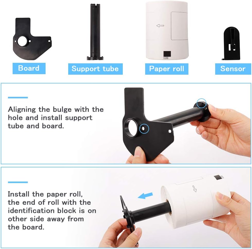 Label KINGDOM Compatible with Brother DK-1241 Die-Cut Large Shipping Label, 4" x 6" (102 mm x 151 mm) 200/Roll for QL-1100 QL-1110NWB Label Printer (3 Paper Roll+1 Reusable Cartridge) - Image 4