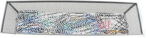 Miniatura 4 de HAHIYO Bandeja de malla apilable de 12 x 3 x 2 pulgadas, contenedor resistente para organizador de cajones de escritorio, colección para el hogar,