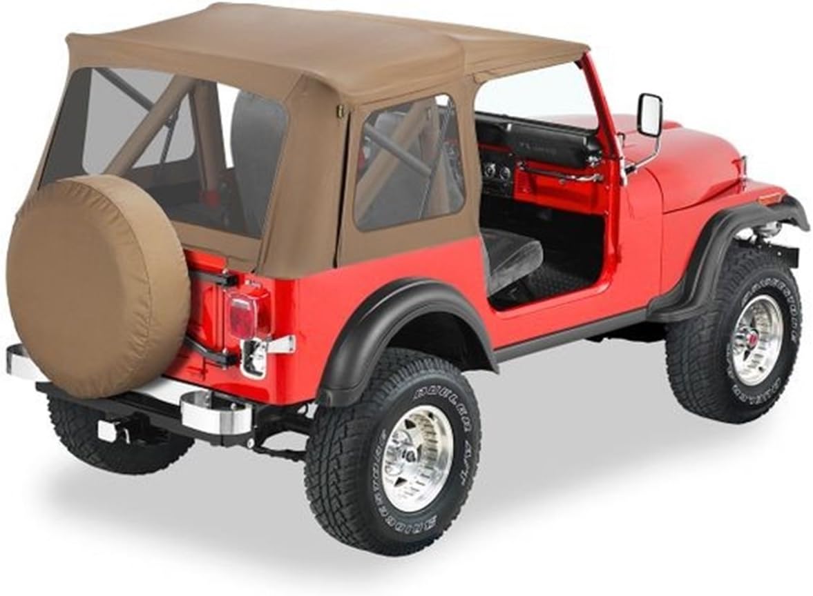 Bestop Supertop Classic - Jeep '76-86 CJ7 / '87-95 Wrangler YJ (Spice; Clear Windows)