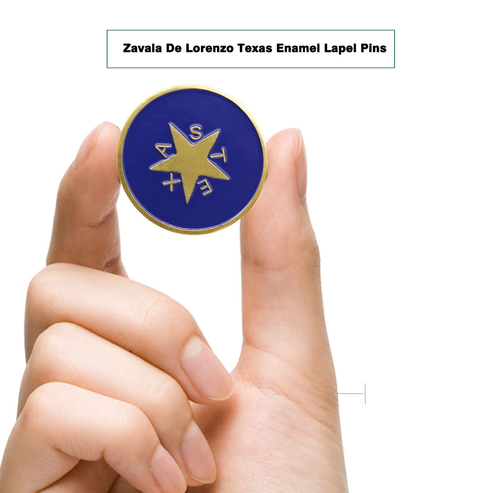 2/12/50/100Pcs 1836 Zavala De Lorenzo Texas Spille da bavero smaltate Bulk-Supports Texas bandiera distintivo per uomini donne vestiti borse cappelli, 25x15mm, metallo, senza pietre preziose