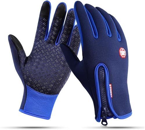 Guantes de invierno con pantalla táctil, guantes cálidos, guantes para clima frío, resistentes al viento, para ciclismo, conducción, equitación,
