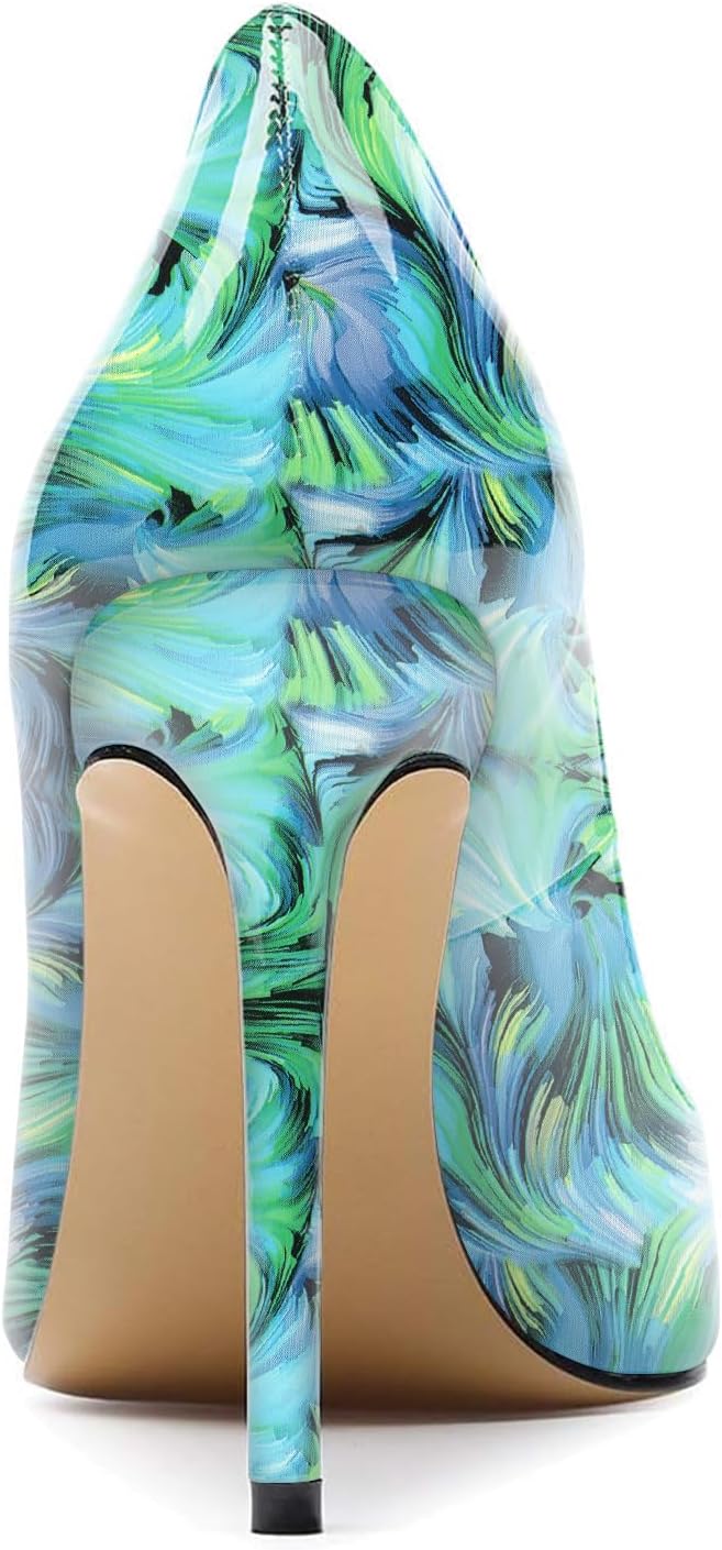 Castamere Womens High Heels Pointed-Toe Slip-on Stilettos Pumps 4Inch Heel Shoes - Image 4