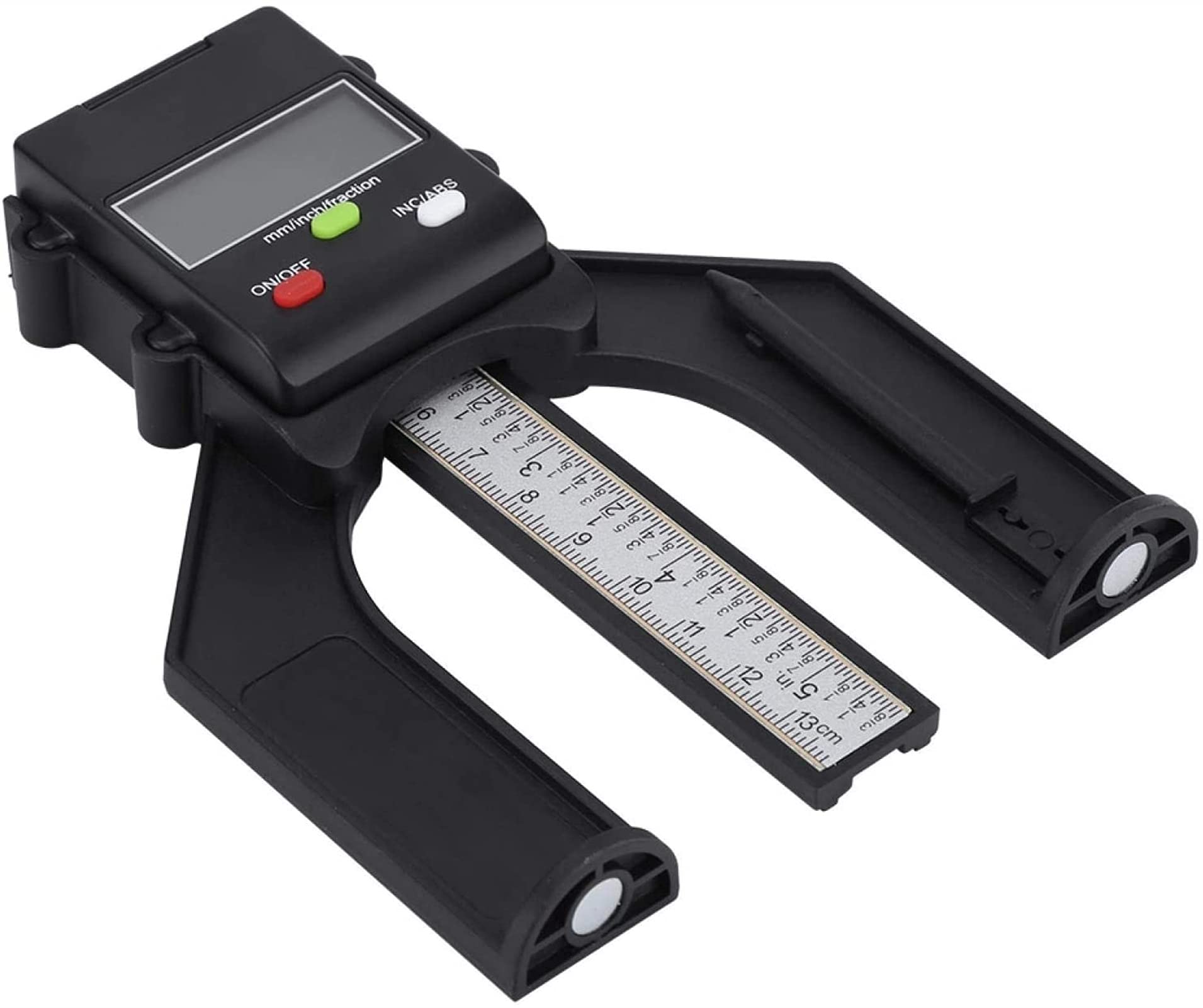 Calibrador de Altura de plástico de ingeniería 0-80 mm Sujete firmemente el medidor de Profundidad Medidor de Altura Medidor de Altura Digital Duradero con pies magnéticos