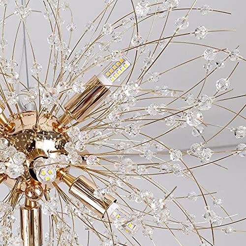Lámpara colgante de cristal nórdica vintage para decoración de sala de estar 3