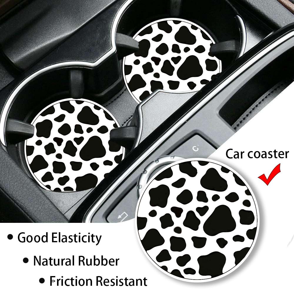 DGDRHZ Cow Print License Plate 18 Pcs car Accessories Cow Print License Plate Cover Car Tag Frames for Women or Men Compatible All Vehicle License Plate Tag Cover Fit Accessories Included (18Pcs)