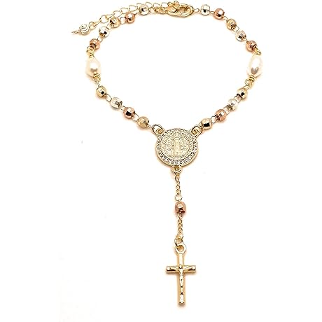 Exquisite Saint Benedict Rosary Bracelet: A Divine Adornment for Faith-Filled Hearts