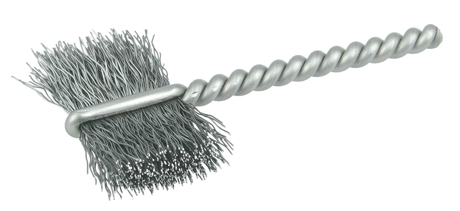 Weiler 21041 1" Power Tube Brush, .008" Steel Wire Fill, 5/8" Brush Length, Made in The USA (Pack of 10)
