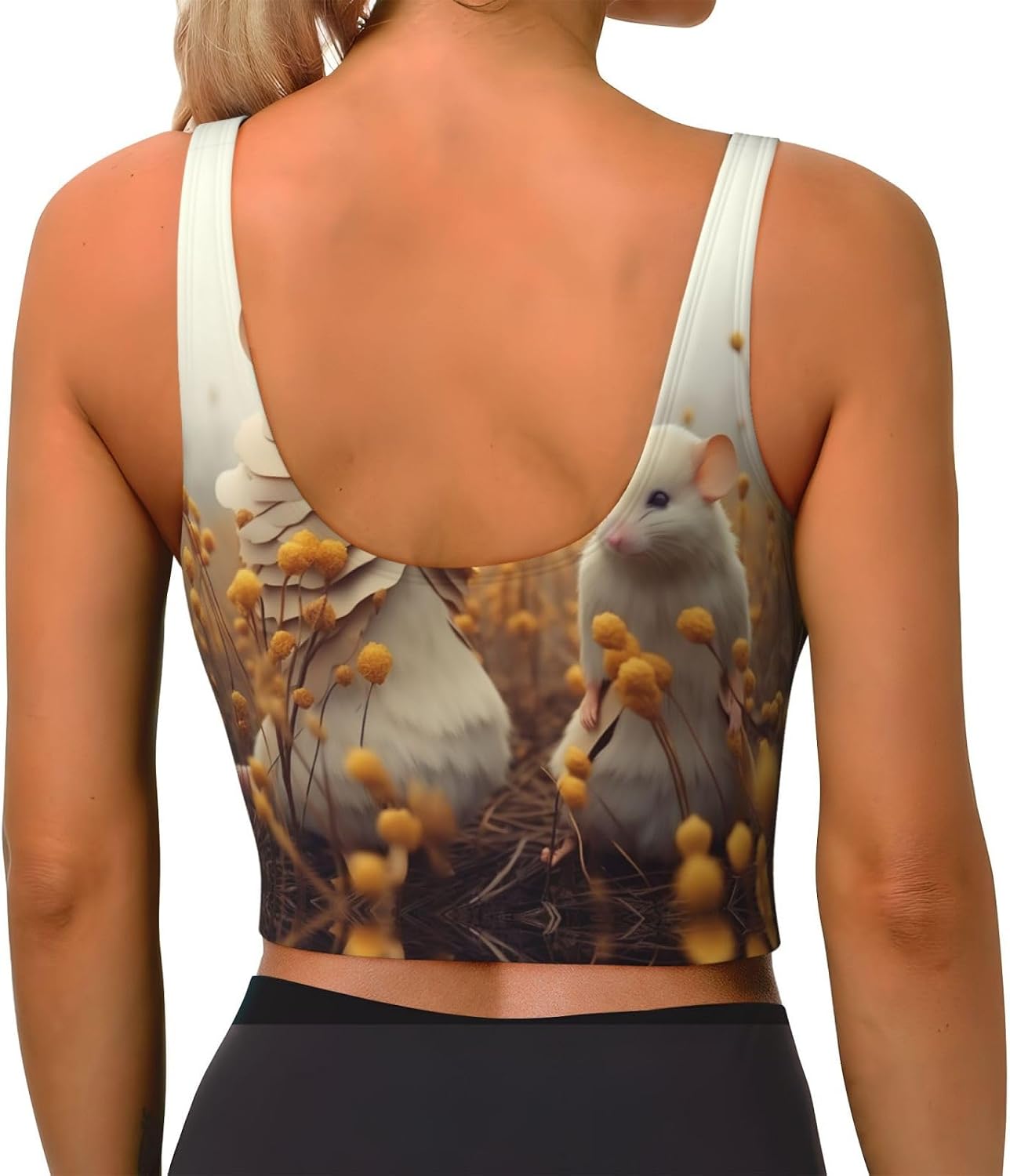 Elegant Mouse Couple Women's Sports Bras - High Support Workout Tops for Women, Yoga Sports Bra, Bralettes with Support