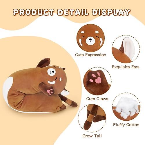 Miniatura 2 de Yeqivo Almohada larga de felpa de conejo, animales de peluche de conejo largo, juguete de peluche de conejo rosa suave, almohada larga para abrazar,