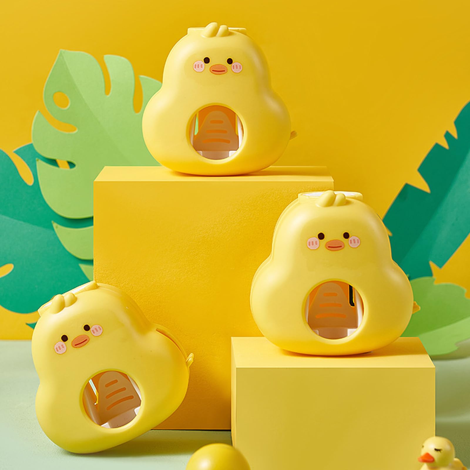 Wandmontierter Automatischer Squeeze Zahnpastaspender Cartoon Ente Badezimmer Organizer Zahnbürstenständer Für Kinder Und Erwachsene Reise Zahnpasta Quetscher Für Hygiene