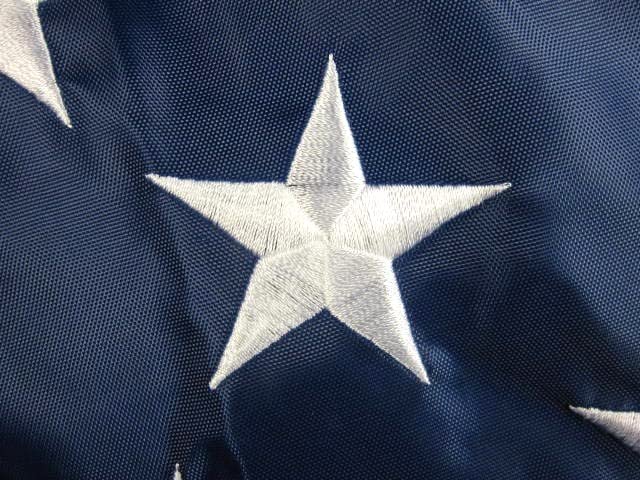 10x15 Embroidered USA American Flag - Premium Nylon, 50 Stars, Sewn Stripes - 10' X 15'