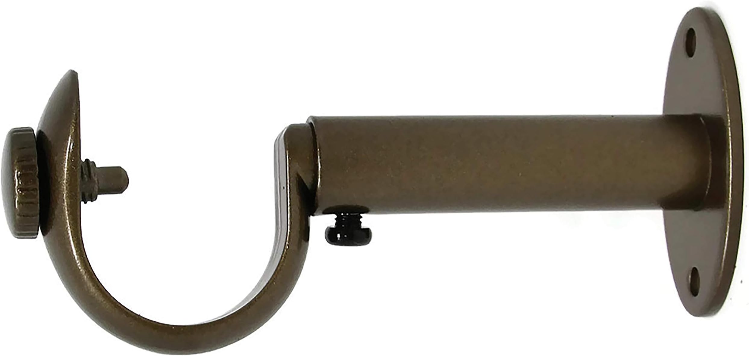 Urbanest Adjustable Solid Zinc Curtain Rod Bracket Wall Holder, Fits 1-inch Diameter Rod, Antique Gold