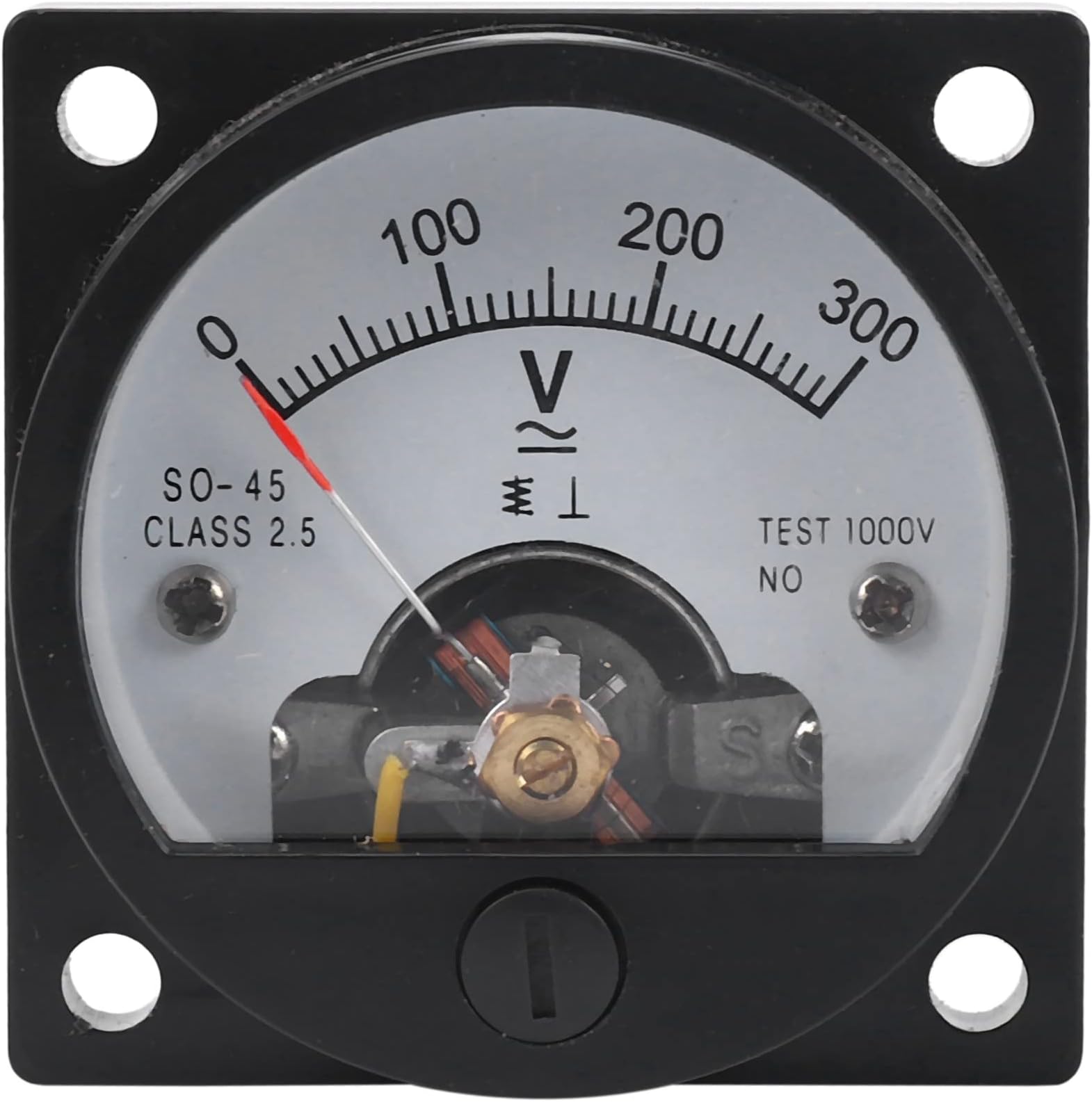 AC 0-300V Analog Voltmeter with Round Dial