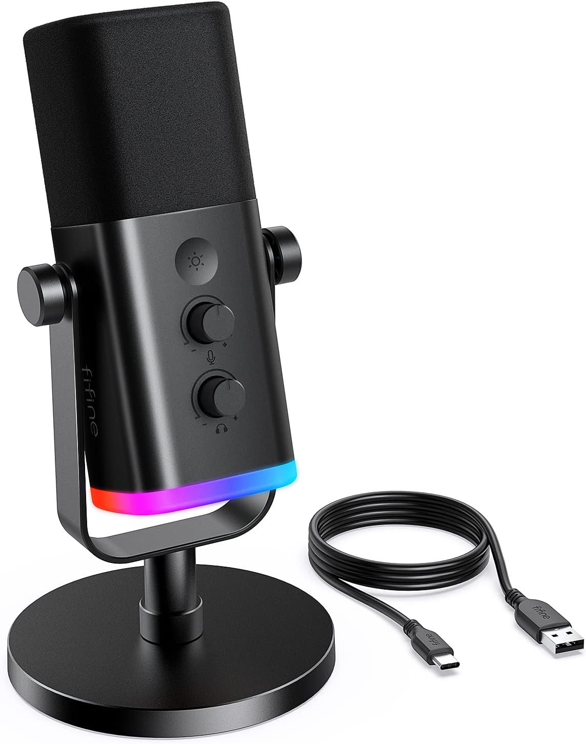 Fifine XLR/USB Dynamic Podcasting Microphone, Gaming Studio Computer PC