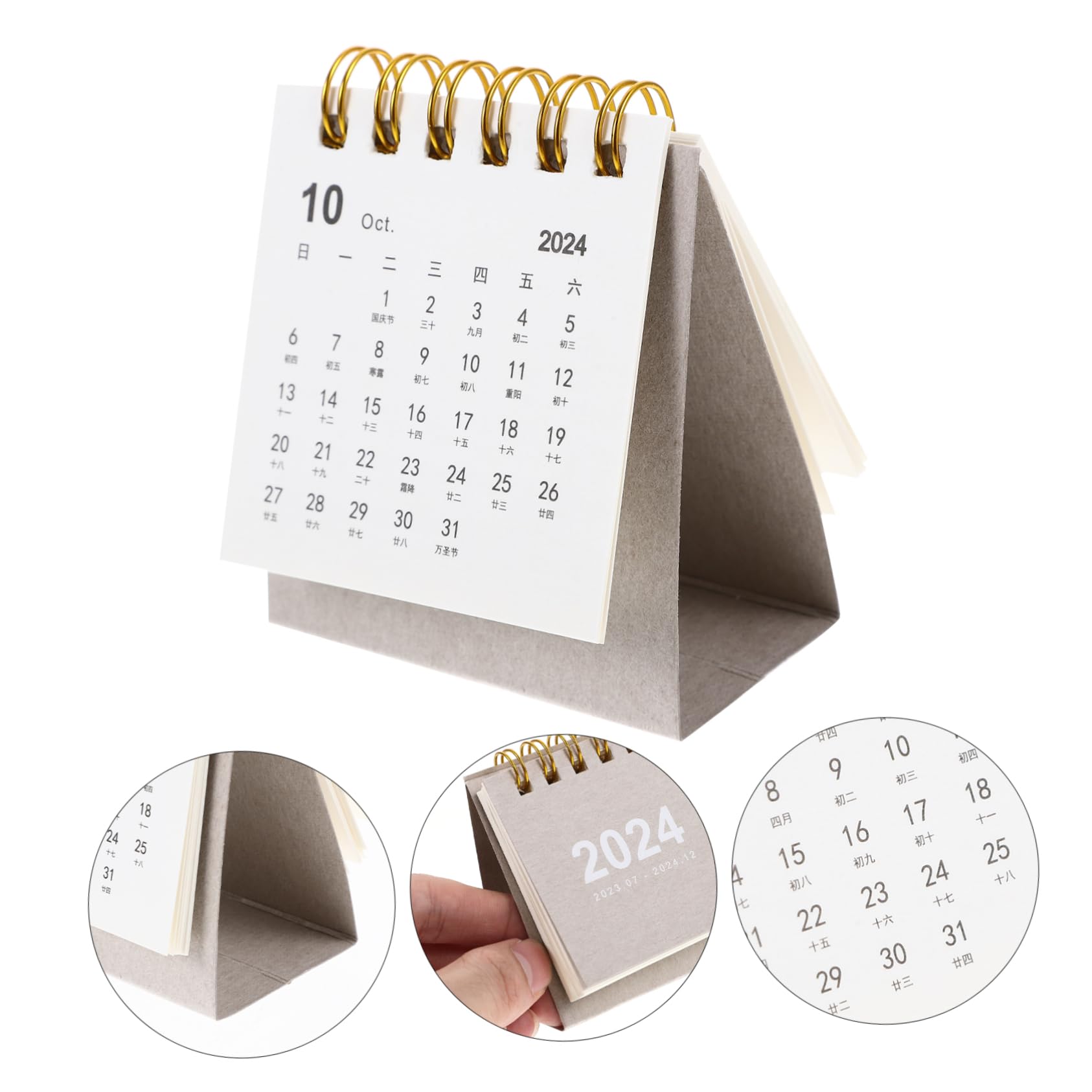 STOBOK Mini Calendrier De Bureau Mensuel 2025 - Élégant Et Permanent - Décoration De Bureau Compacte