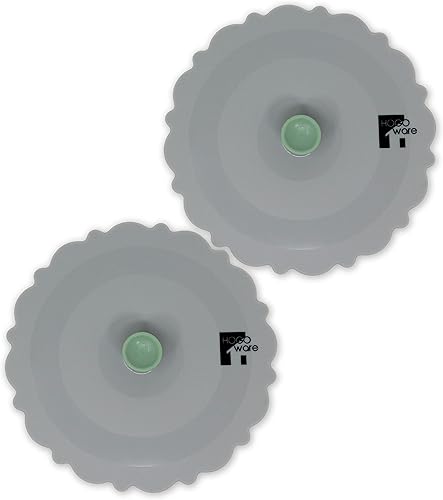 Tapas de silicona para tazas, juego de 2, azul oscuro y rosa claro superior Tapas de silicona para tazas, juego de 2, azul oscuro y rosa claro superior