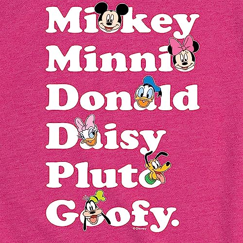 Disney - Mickey & Friends - Mickey Friends Character List - Toddler and Youth Girls Short Sleeve Graphic T-Shirt3