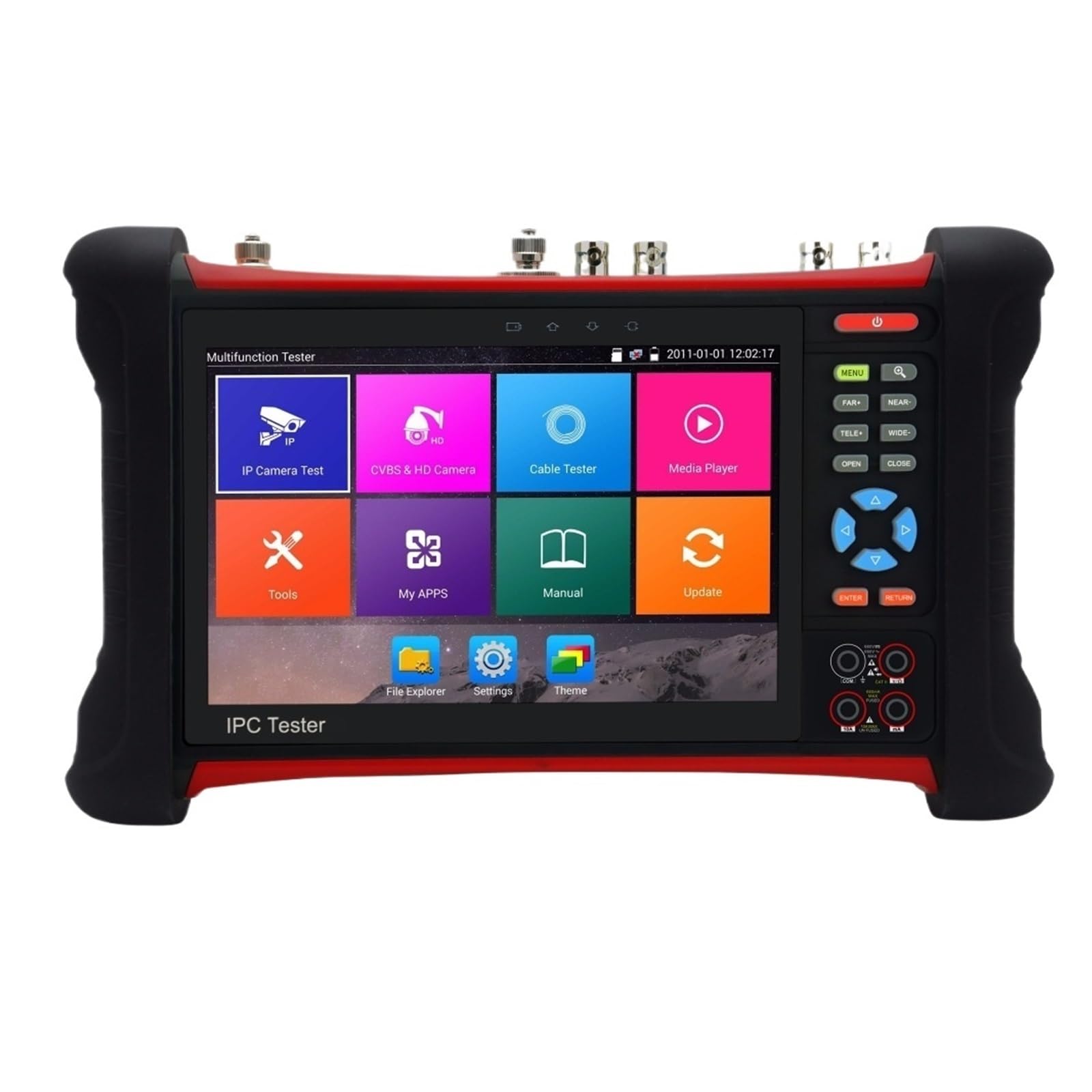CCTV Tester, Six In One CCTV IP Tester TVI 8MP, CVI, AHD 5MP/HD SDI/EX-SDI Cctv Monitor With RJ45 TDR Cable Test For X7ADH