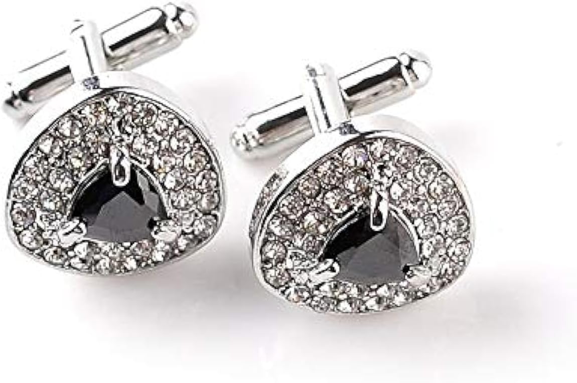 ™ Men's Shirt Cufflinks Classic Glittering Stones Cuff Links Party Wedding Casual Shirt Cuff Buttons Luxury Jewelry