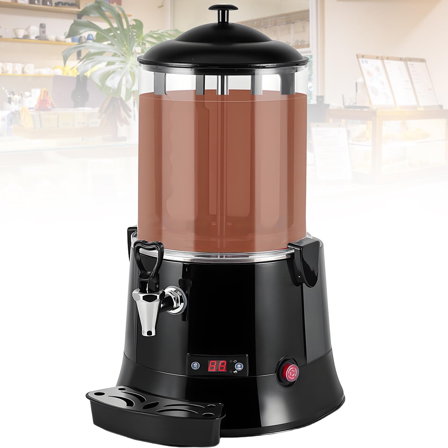 Chocolate Beverage Warmer, 10L Stainless Steel, Mixing