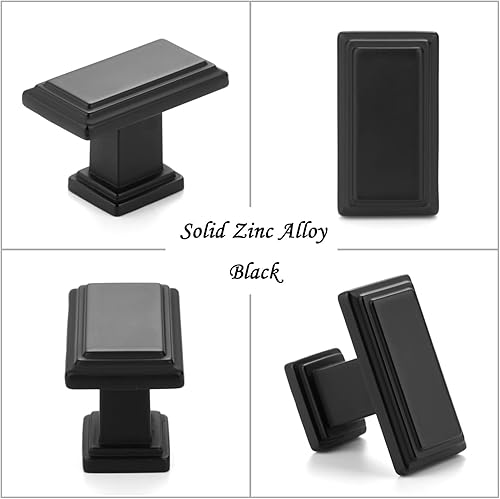 Vista 86 de Paquete de 10 tiradores de gabinete de 6-1/4 pulgadas, tiradores negros mate para gabinetes, accesorios de cocina negros para gabinetes, cajones