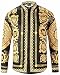 Produktbild Pizoff Herren Luxus Langarm Hemden mit Baroque-Motiven,Y1792-18,XXL