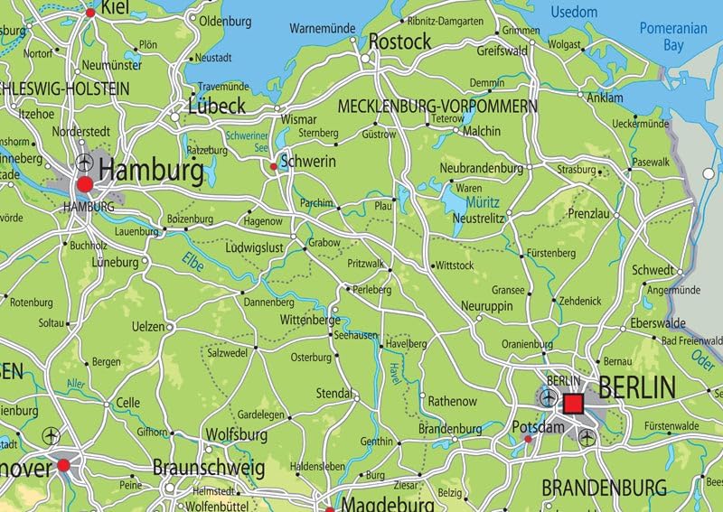 Miniatura 2 de Póster pictórico de Alemania - 23.4 x 16.5 pulgadas - Papel laminado