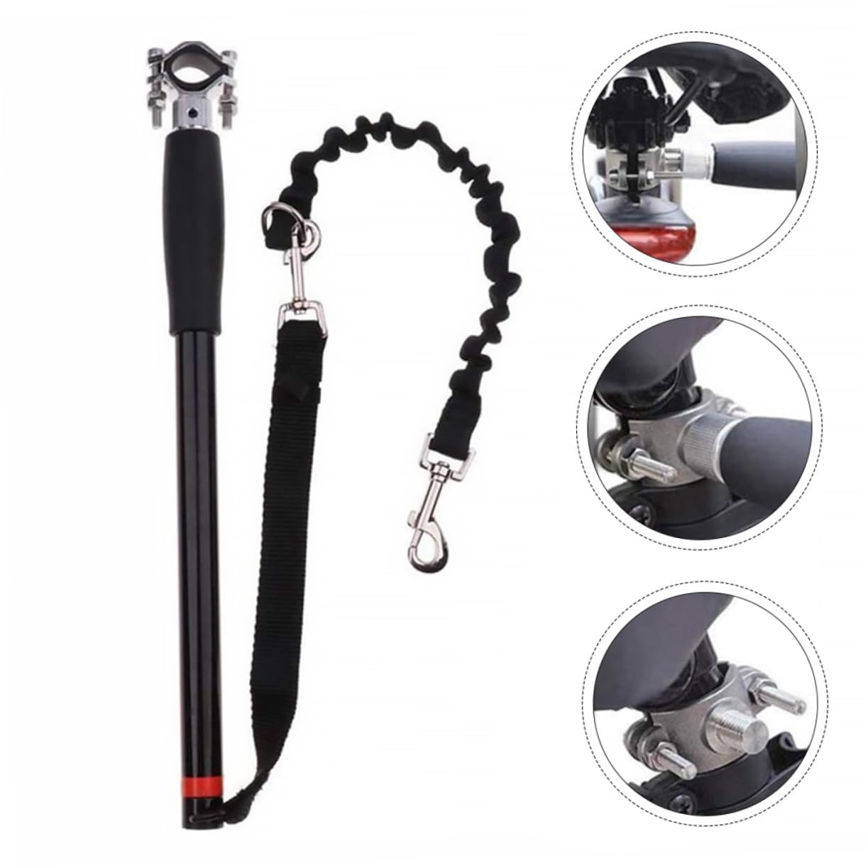 Correa De Perro Desmontable para Bicicleta Cuerda De Tracción para Mascotas Medianas y Pequeñas Fácil Instalación y Ligera para Entrenamiento y Paseos Al Aire