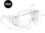 6 Pairs Safety Goggles Over Glasses, Anti Fog Safety Glasse with Clear Wraparound Lens, Clear Safety Glasses Over Glasses Goggles Anti- Fog/Scratch Eye Protective Polycarbonate Eyewear