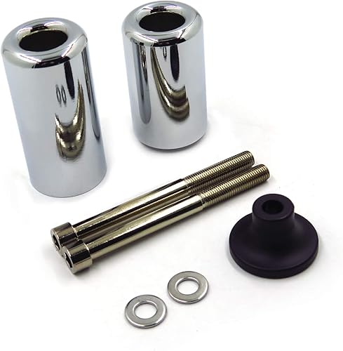 HTTMT - Protector de choque deslizante de marco cromado para 2005 2006 Kawasaki Ninja Zx-6R Zx6R [P/N: MT219-034A-CD]