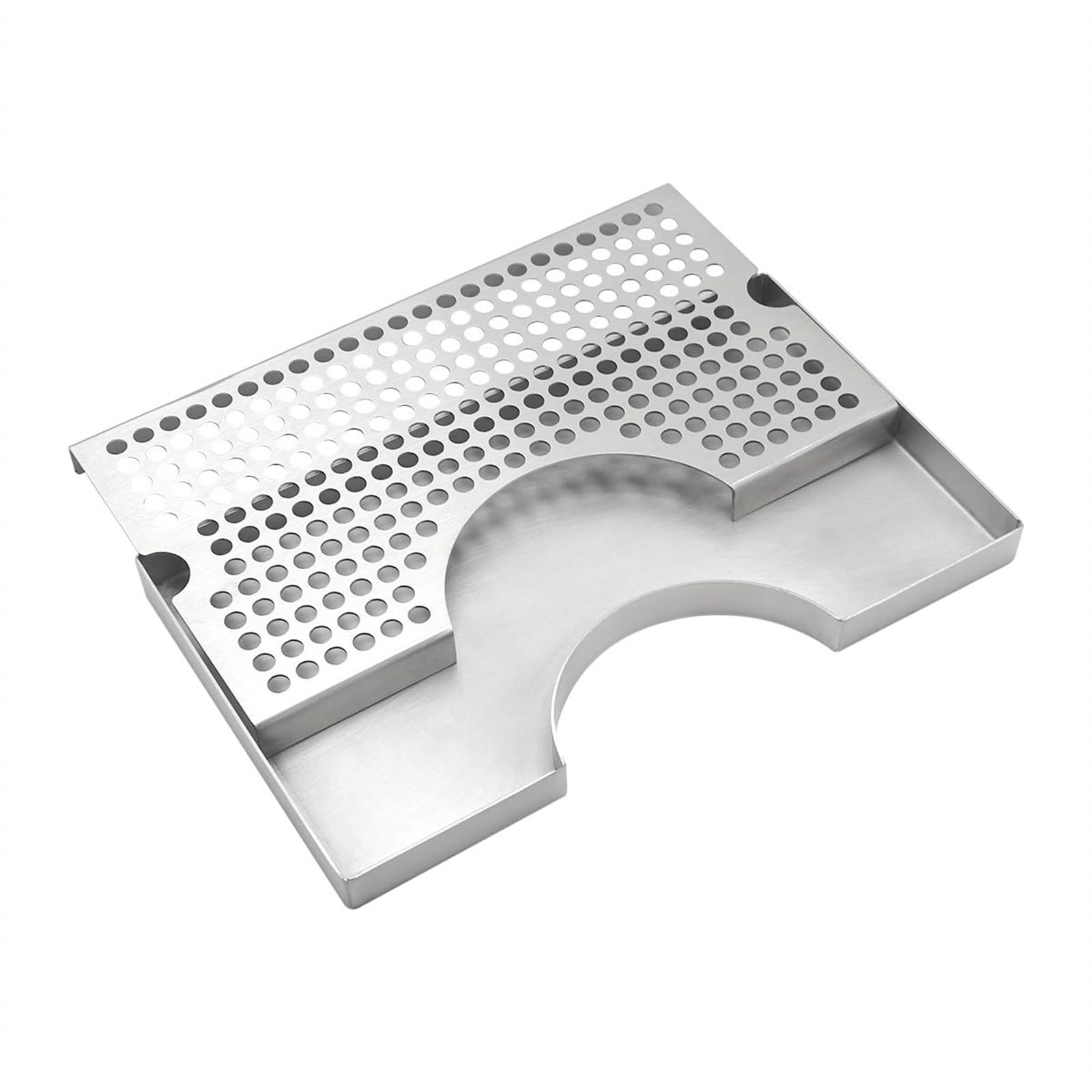 Stainless Steel Beer Drip Tray Metal Beer Tower Drip Pan Surface No Mount Drain Drip Tray Metal Kegerator Drip Pad
