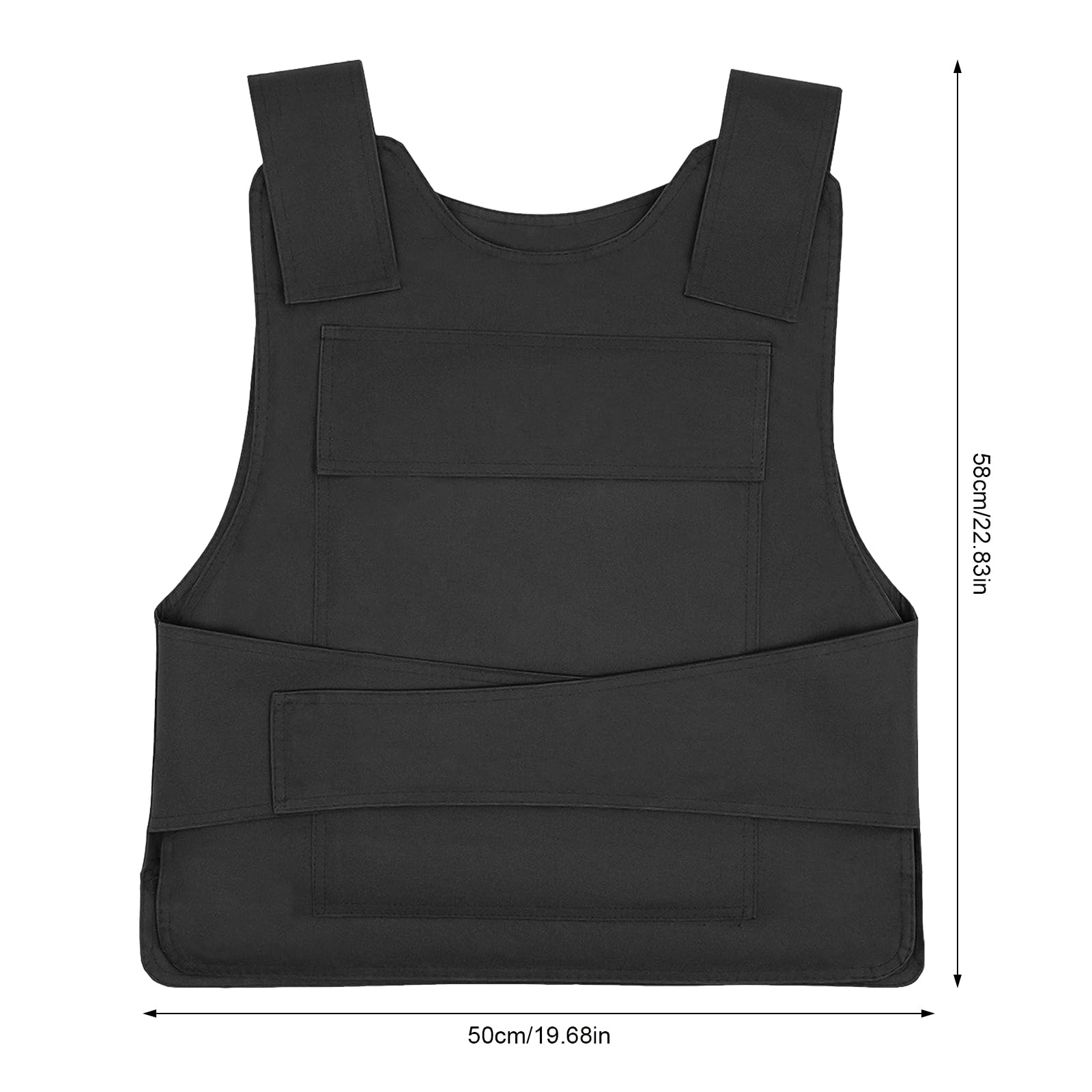 Stichschutzweste mit Manganstahlplatte, Front-und Back Körperschutzweste, mit Schutzhandschuhe, Einstellbar Stichhemmende Weste für Körper zu Schützen