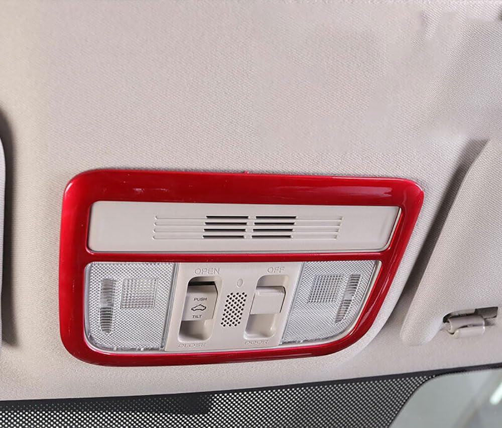 Car Accessories Fit for Honda Civic 10th Gen 2016-2020 ABS Interior Reading Light Trim （Red） 1PC Set