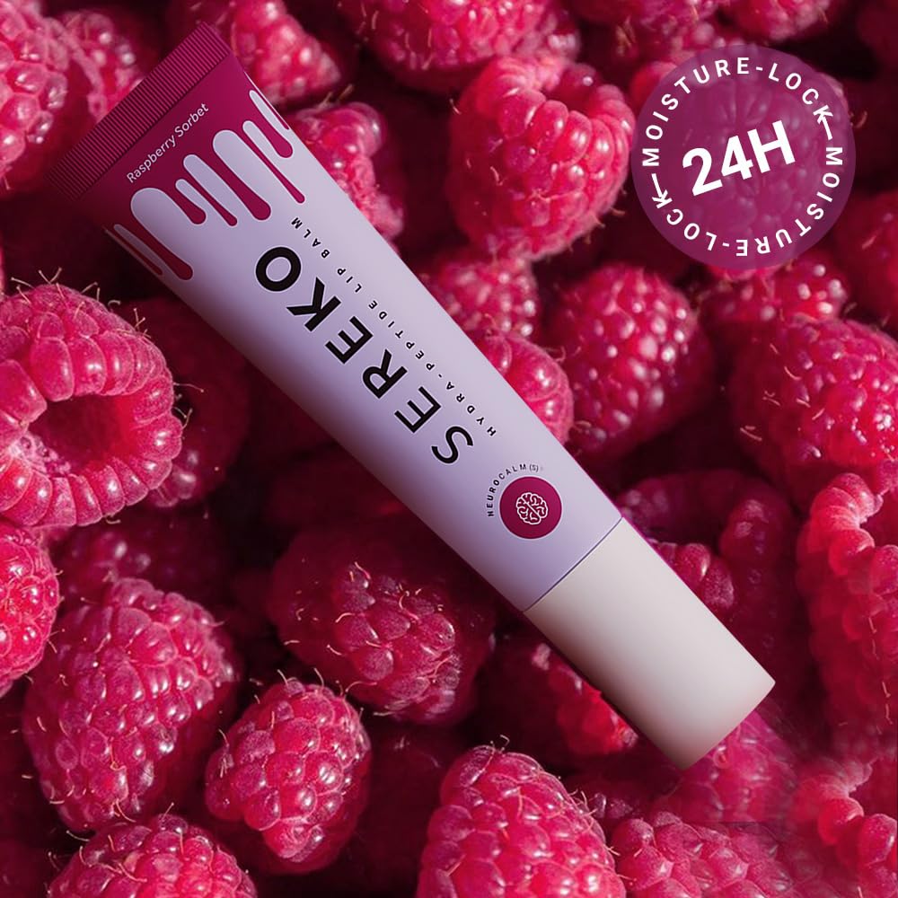 Sereko Hydra Peptide Tinted Lip Balm for Dry & Chapped Lips With Ceramides & Squalane | Long Lasting Hydration, 24H Moisture Lock, Plumps & Smooths | For Women & Men | Raspberry Sorbet - 16gm (Pack of 2) 2