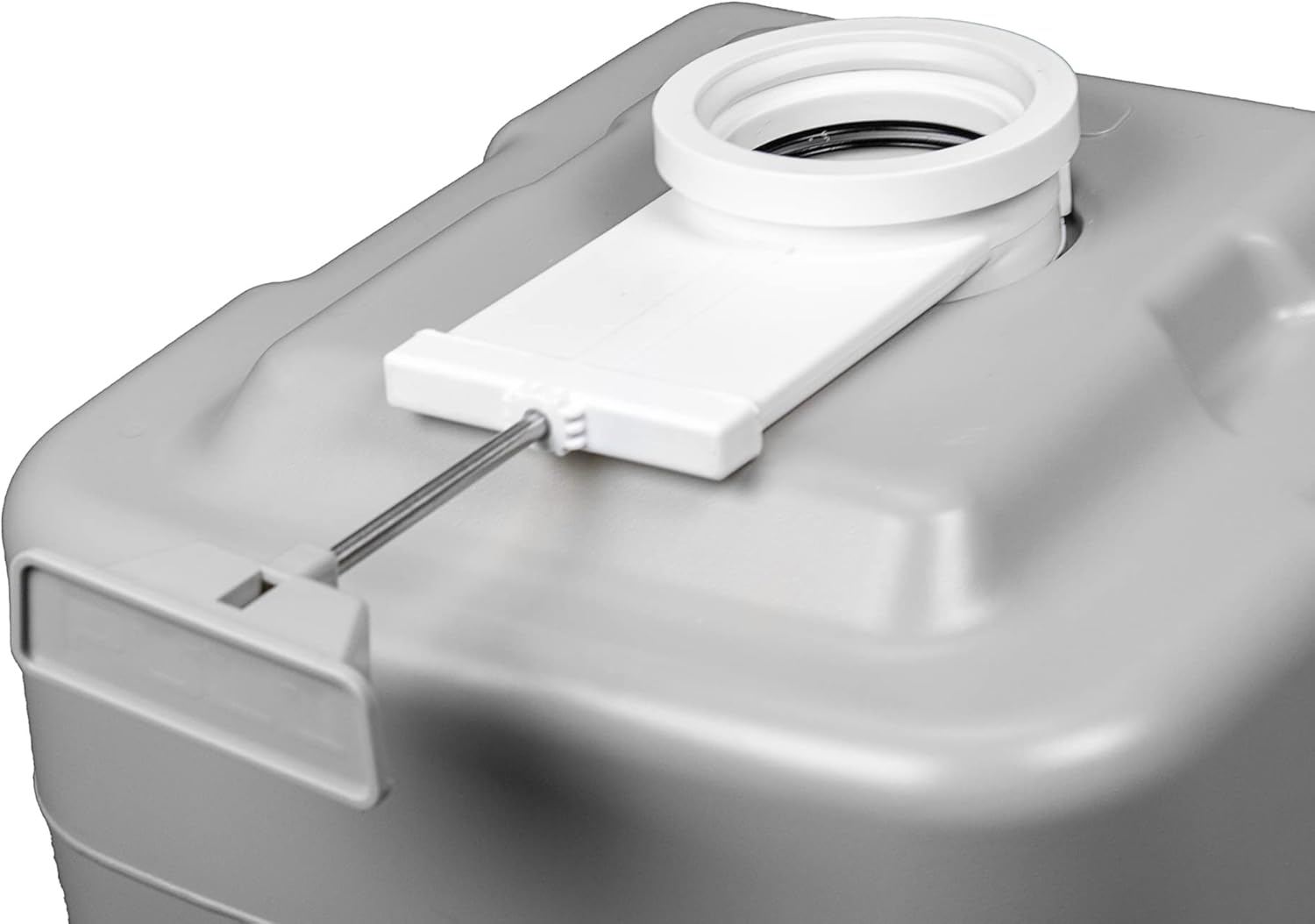 Reliance Products Flush-N-GO | 1020T Portable Flushing Toilet | Black/Grey/White | 2.5 Gallon Water Tank | 325 Pound Capacity, 16.5" L x 16" W x 17" H (9210-20)