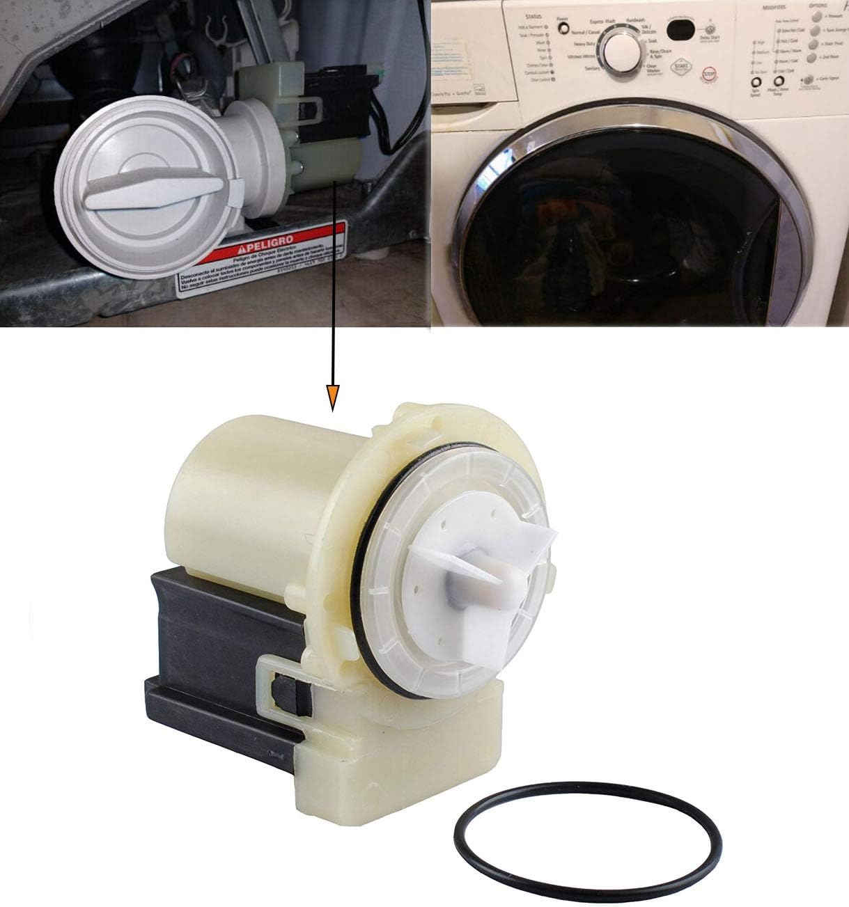 Podoy 8181684 Washer Drain Pump Motor for Compatible with Maytag Whirlpool Kenmore Askoll M75 285998 8182819 280187 PN282158 8182821 AP3953640