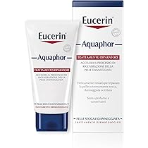 Eucerin Aquaphor Trattamento Riparatore 45 ml, Crema idratante corpo e viso per favorire il processo di guarigione,, Crema corpo idratante pelle secca e screpolata senza profumo