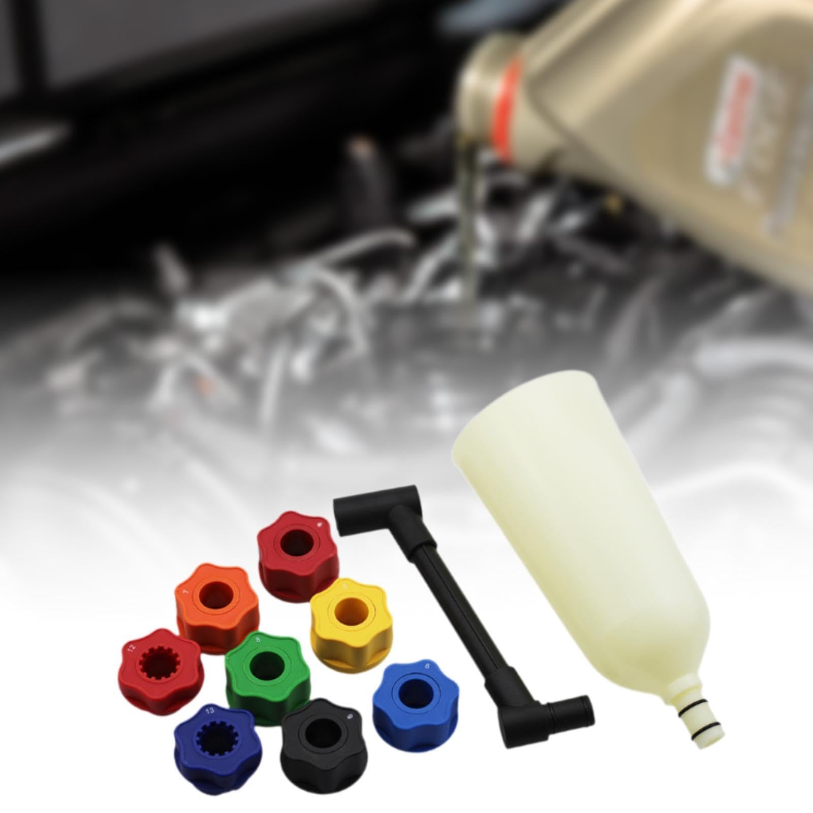 predolo Embudo para Aceite Motor Embudo con Extensión Flexible Adaptador para Cambio Rápido Diseño Curvado Material Resistente Adecuado para Mantenimiento