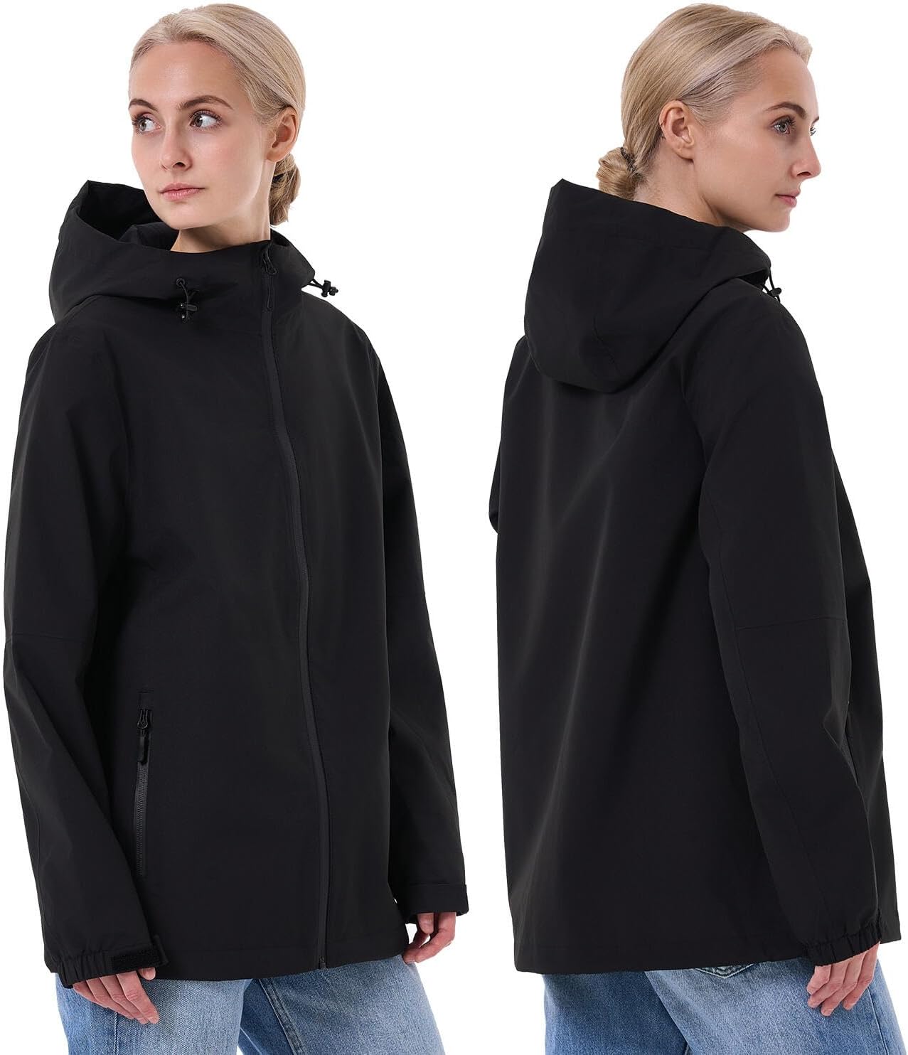 Rain Jacket Women Waterproof Lightweight Rain Coats for Women Raincoats With Hood for Cycling Hiking Climbing - Image 2