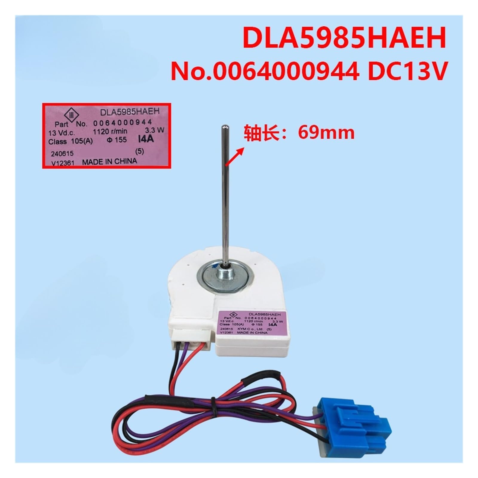 Refrigerator Cooling Fan Motor DLA5985HAEH 0064000944 Accessories?Compatible for Haier Fridge Radiator Freezer Parts