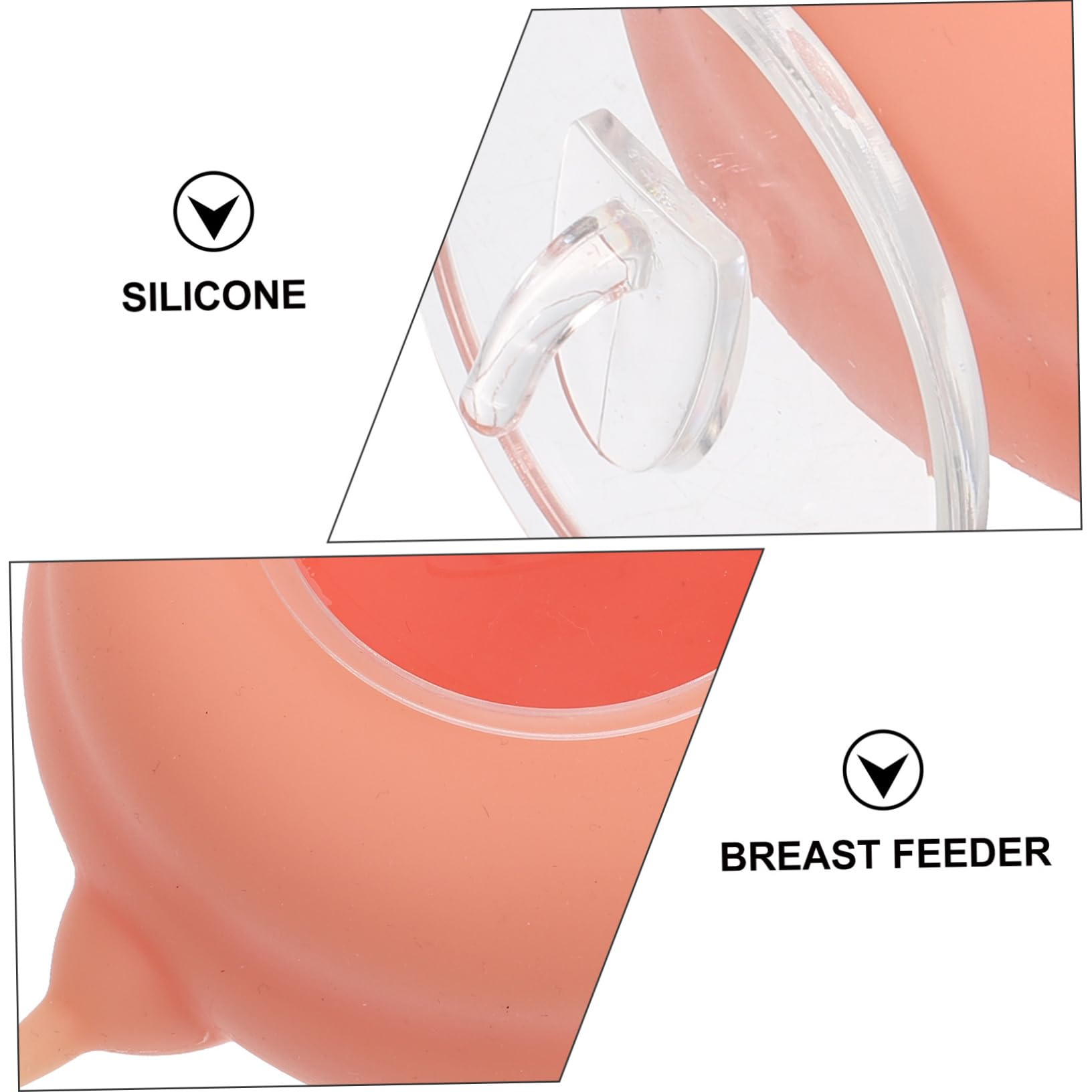 Yardwe Mangiatoia per Gattini in Silicone Rosa, Riutilizzabile ad Alta Elasticità, per Cuccioli e Gatti Appena Nati, Accessorio Allattamento