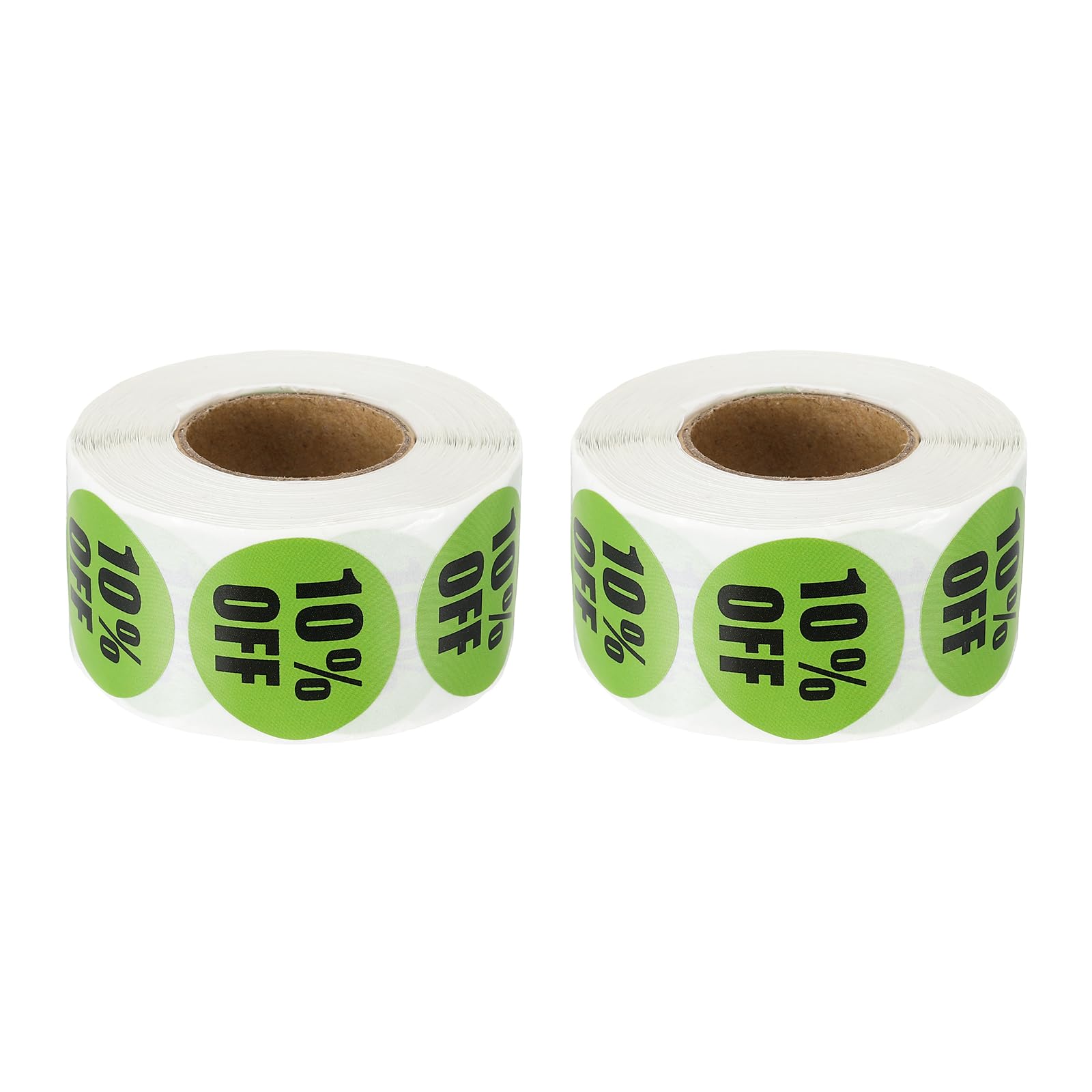 PATIKIL 1000 Pcs 10% Price Off Stickers for Retail, Circle Price Marker Tags Percent Off Sale Sticker Adhesive Round Labels for Markets Fairs Retail Stores Supermarkets Shops, Green