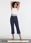 Willit Women's Yoga Capris Pants High Waist Leggings Crop Straight Leg Athletic Exercise Workout Capris 21"
