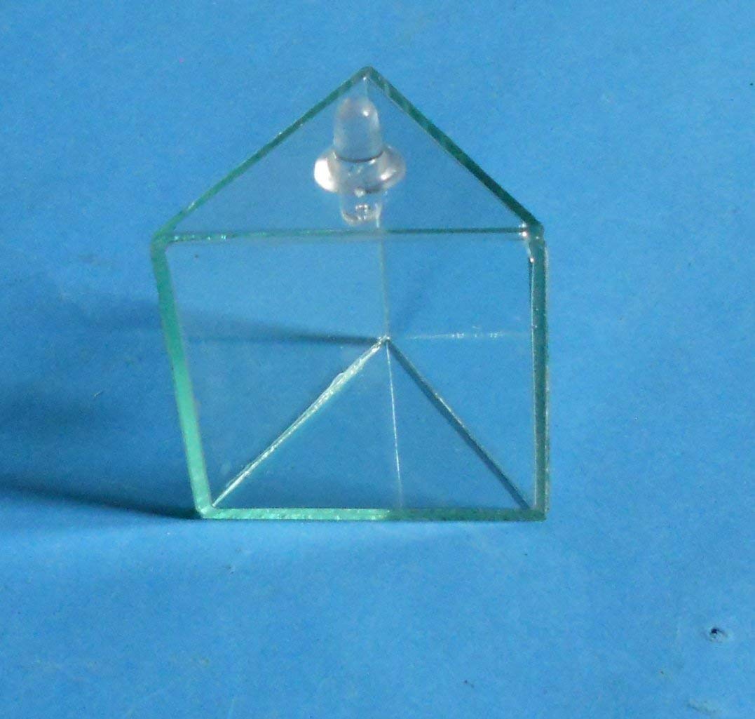 generic 2 inch hollow prism with stopper, physics lab experiment equipment for teens and adults