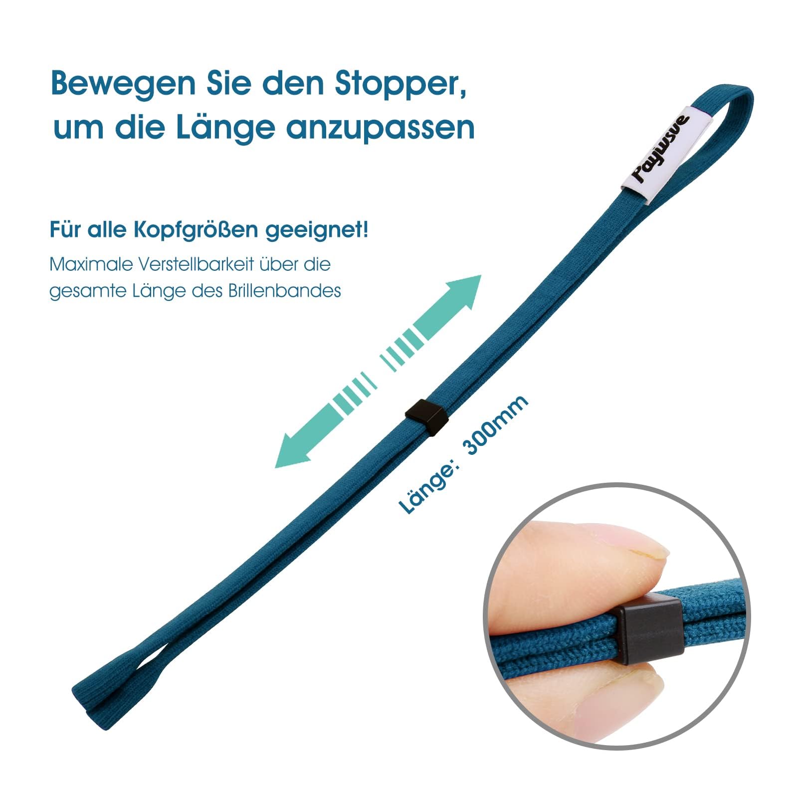 Sportbrillenband | Brillenband für Sportbrillen und Sonnenbrillen | Brille Sportband & fester Halter aus Stoff(2 Stück)