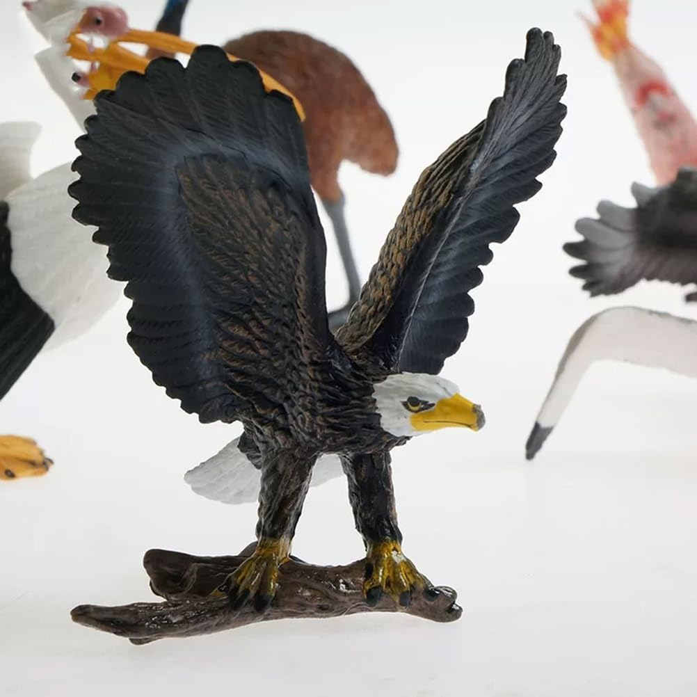 Montessori Vogel Tierfiguren, realistische Vogelmodell-Spielzeuge, pädagogisches Wildtier-Nachbildungsset für Kleinkinder (8 Stück)